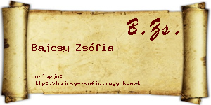 Bajcsy Zsófia névjegykártya