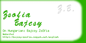 zsofia bajcsy business card